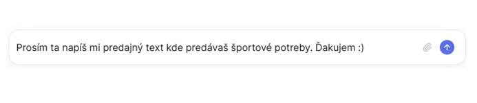 Nesprávny prompt s prosbou a poďakovaním namiesto konkrétneho zadania