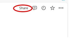 Zvýraznené tlačidlo Share v pravom hornom rohu strany Notion