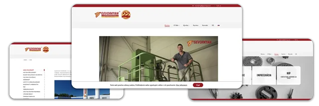 Gevorkyan — weby a e-shopy, ukážka práce Verteco