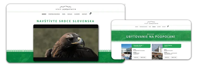 Visit Podpolanie — weby a e-shopy, ukážka práce Verteco