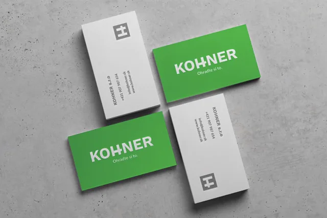 Kohner — branding, ukážka práce Verteco