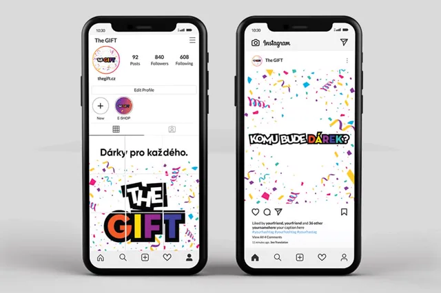 The Gift — sociálne siete, ukážka práce Verteco