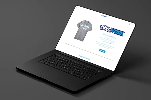 LoveWork — weby a e-shopy, ukážka práce Verteco