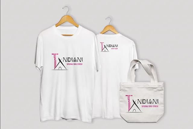 Indiani — reklamné predmety, ukážka práce Verteco