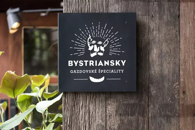 Bystriansky bistro — logá, ukážka práce Verteco