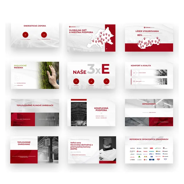 Adrian Group — branding, ukážka práce Verteco