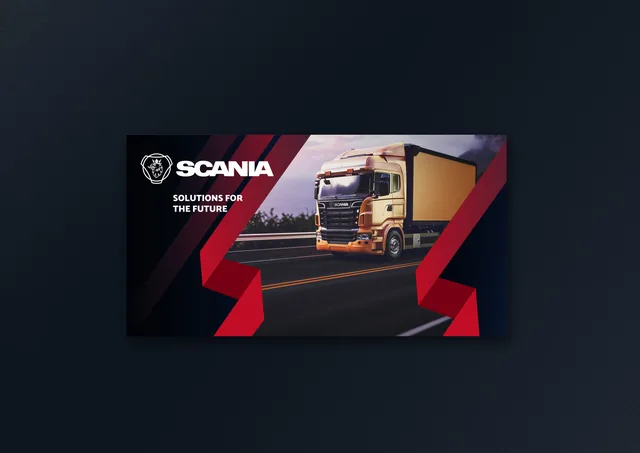 Scania — katalógy, letáky a print, ukážka práce Verteco