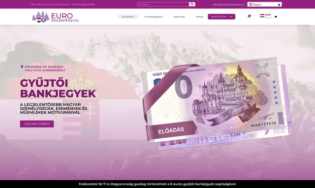 Euro Souvenir — weby a e-shopy, ukážka práce Verteco
