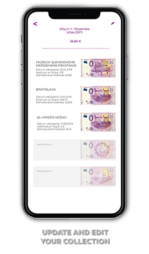 mobile app Eurosouvenir album