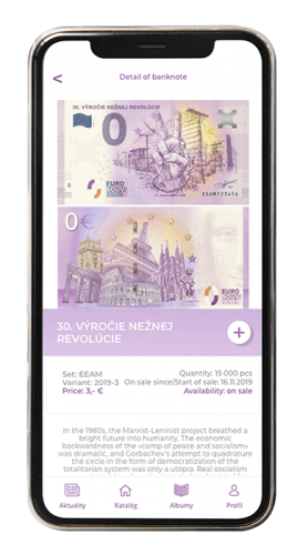 aplikácia screenshot eurosouvenir detail